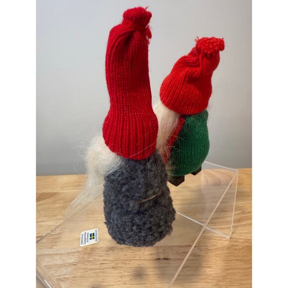 Lot of 2 Ljungstroms Of Sweden Tomte Wooden Figures Christmas Holiday - Picture 7 of 12